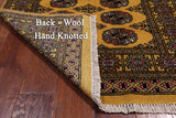 Gold Bokhara Handmade Wool Rug - 3' 0" X 5' 0"