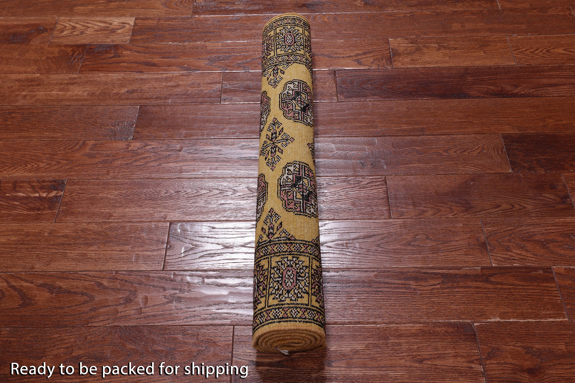 Gold Bokhara Handmade Wool Rug - 3' 0" X 5' 0"
