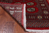 Red Bokhara Hand-Knotted Wool Rug - 3' 0" X 5' 3"