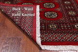 Red Bokhara Hand Knotted Wool Rug - 3' 0" X 5' 1"