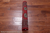 Red Bokhara Hand Knotted Wool Rug - 3' 0" X 5' 1"