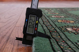 Green Bokhara Handmade Wool Rug - 3' 0" X 5' 2"