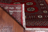 Red Bokhara Hand-Knotted Wool Rug - 3' 1" X 5' 2"