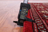 Red Bokhara Hand-Knotted Wool Rug - 3' 1" X 5' 2"