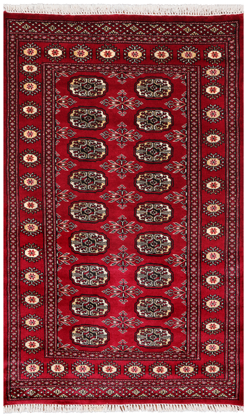 Red Bokhara Hand Knotted Wool Rug - 3' 0" X 5' 0"