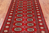 Red Bokhara Hand Knotted Wool Rug - 3' 0" X 5' 0"