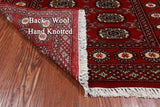Red Bokhara Hand Knotted Wool Rug - 3' 0" X 5' 0"