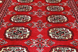 Red Bokhara Hand Knotted Wool Rug - 3' 0" X 5' 0"