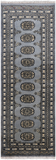 Grey Bokhara Handmade Wool Runner Rug - 2' 1" X 5' 8"
