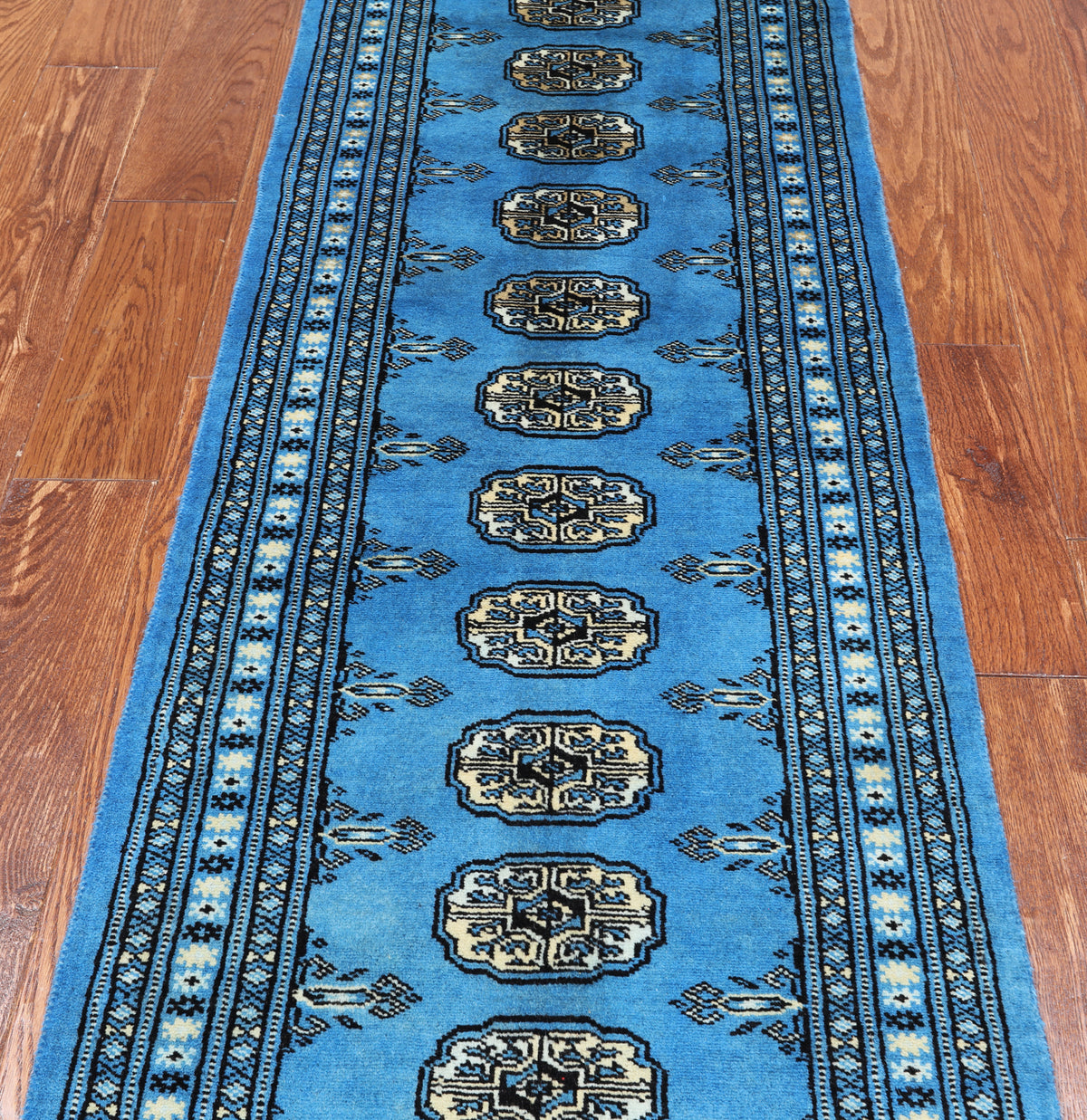 Blue Bokhara Handmade Wool Runner Rug - 2' 1" X 5' 10"