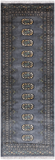 Grey Bokhara Hand Knotted Wool Runner Rug - 2' 1" X 5' 10"