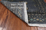 Grey Bokhara Hand Knotted Wool Runner Rug - 2' 1" X 5' 10"