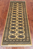 Gold Signed Bokhara Handmade Wool Runner Rug - 2' 3" X 6' 6"