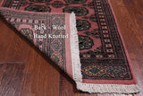 Pink Bokhara Handmade Wool Runner Rug - 2' 1" X 5' 4"