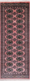 Pink Bokhara Handmade Wool Runner Rug - 2' 1" X 5' 4"