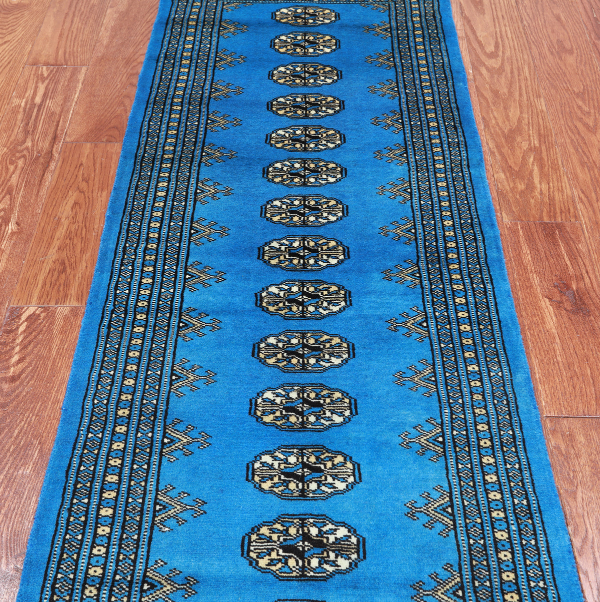 Blue Bokhara Handmade Wool Runner Rug - 2' 1" X 5' 11"