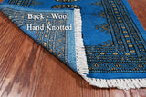 Blue Bokhara Handmade Wool Runner Rug - 2' 1" X 5' 11"