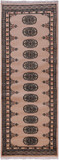 Ivory Bokhara Hand Knotted Wool Runner Rug - 2' 0" X 5' 5"