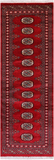 Red Bokhara Handmade Wool Runner Rug - 2' 0" X 6' 1"