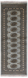 Grey Bokhara Handmade Wool Runner Rug - 2' 0" X 5' 7"