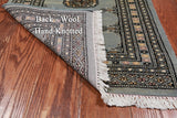 Grey Bokhara Handmade Wool Runner Rug - 2' 0" X 5' 7"