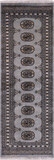 Grey Bokhara Hand Knotted Wool Runner Rug - 2' 0" X 5' 10"
