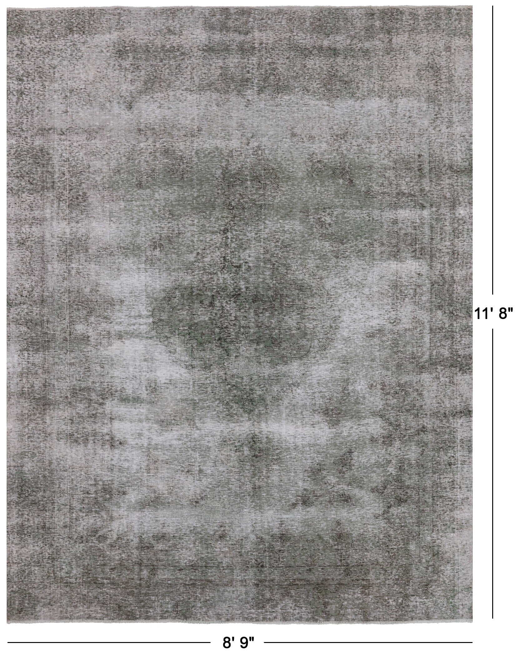 Persian Overdyed Hand Knotted Wool Area Rug - 8' 9" X 11' 8" - Golden Nile