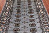 Grey Bokhara Hand-Knotted Wool Rug - 4' 1" X 6' 0"