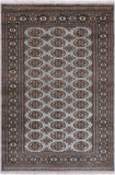 Grey Bokhara Hand-Knotted Wool Rug - 3' 11" X 5' 11"