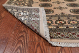 Beige Bokhara Hand Knotted Wool Rug - 4' 1" X 6' 1"