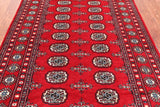 Red Bokhara Hand-Knotted Wool Rug - 4' 2" X 6' 2"