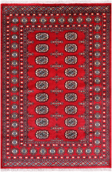 Red Bokhara Hand-Knotted Wool Rug - 4' 2" X 6' 2"