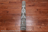 Grey Bokhara Handmade Wool Rug - 4' 1" X 6' 4"