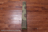 Green Bokhara Handmade Wool Rug - 4' 0" X 6' 0"