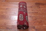 Red Bokhara Hand Knotted Wool Rug - 4' 2" X 6' 0"
