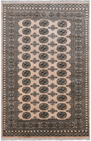 Ivory Bokhara Handmade Wool Rug - 4' 6" X 7' 0"