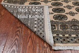 Ivory Bokhara Handmade Wool Rug - 4' 6" X 7' 0"
