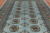 Grey Bokhara Hand-Knotted Wool Rug - 4' 6" X 6' 3"