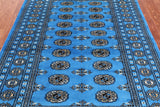 Blue Bokhara Handmade Wool Rug - 4' 7" X 6' 7"