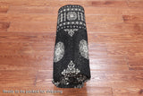 Black Bokhara Hand Knotted Wool Rug - 4' 7" X 6' 10"