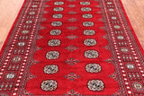 Red Bokhara Hand-Knotted Wool Rug - 4' 7" X 7' 0"