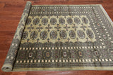 Green Bokhara Hand Knotted Wool Rug - 4' 6" X 6' 11"