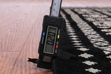 Black Bokhara Hand Knotted Wool Rug - 4' 7" X 6' 5"