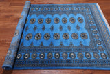 Blue Bokhara Hand-Knotted Wool Rug - 4' 6" X 6' 11"