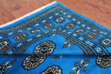 Blue Bokhara Hand-Knotted Wool Rug - 4' 7" X 6' 4"