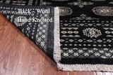 Black Bokhara Hand-Knotted Wool Rug - 4' 7" X 6' 8"
