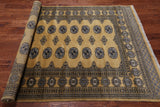 Gold Bokhara Hand Knotted Wool Rug - 4' 7" X 7' 1"