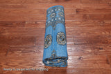 Blue Bokhara Handmade Wool Rug - 4' 6" X 7' 0"