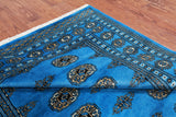 Blue Bokhara Handmade Wool Rug - 4' 6" X 7' 0"