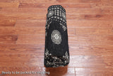 Black Bokhara Handmade Wool Rug - 4' 7" X 6' 11"